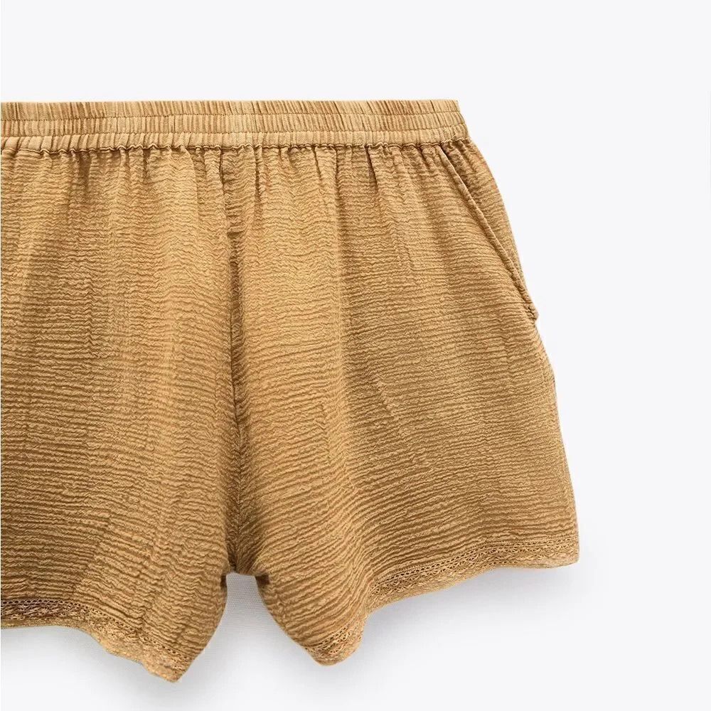 ZARA BOHO RUFFLED TOP AND COMFORT SHORTS - Picture 3 of 6